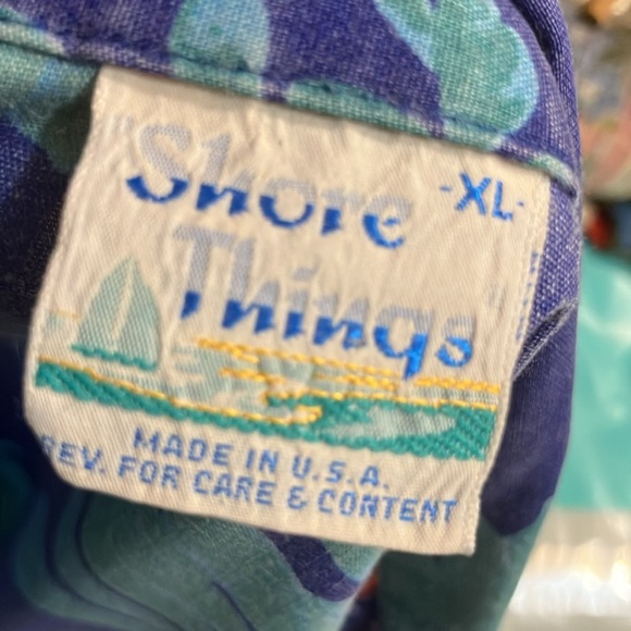 Vintage 1980’s Shore Things men’s Hawaiian floral shirt made in USA XL - Picture 6 of 7